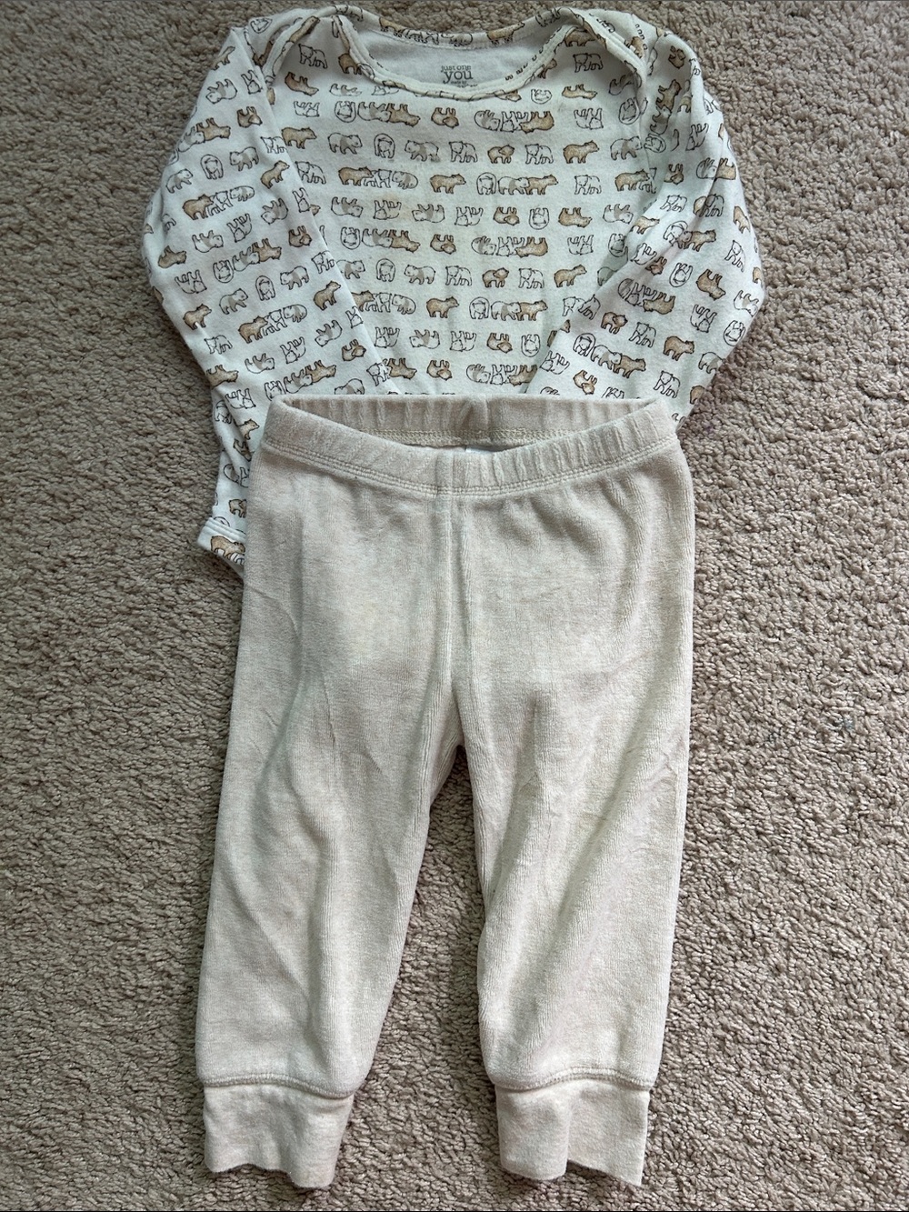Just one You Bear Long Sleeve Onsie with Fleece Pants 18 Months